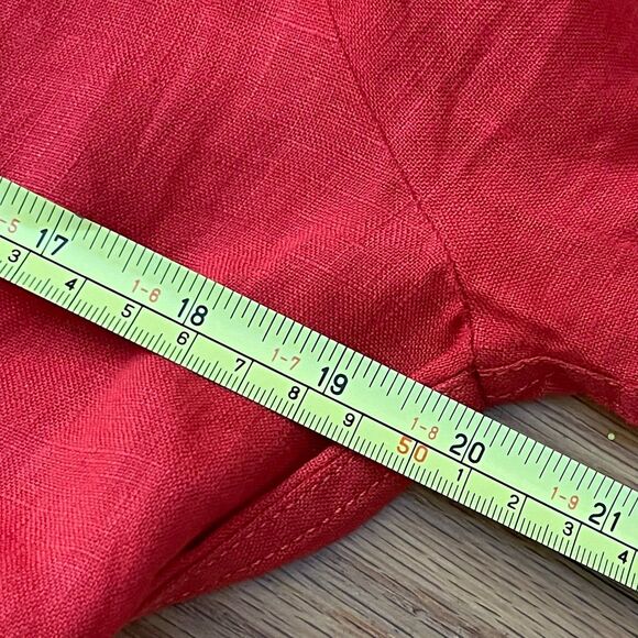 J.CREW Cabana Mini Dress in Linen Size Small Red NEW Beach Preppy Casual CI922 - Picture 11 of 16
